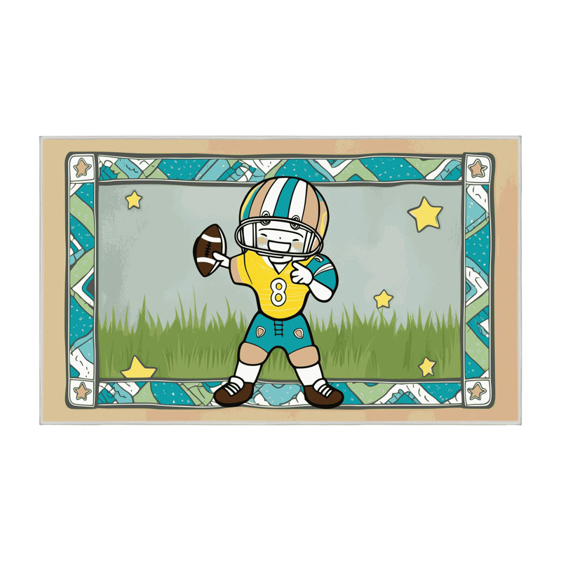 Tapis pour enfants East Urban Home Sports, Rectangulaire 2 pi x 3 pi
