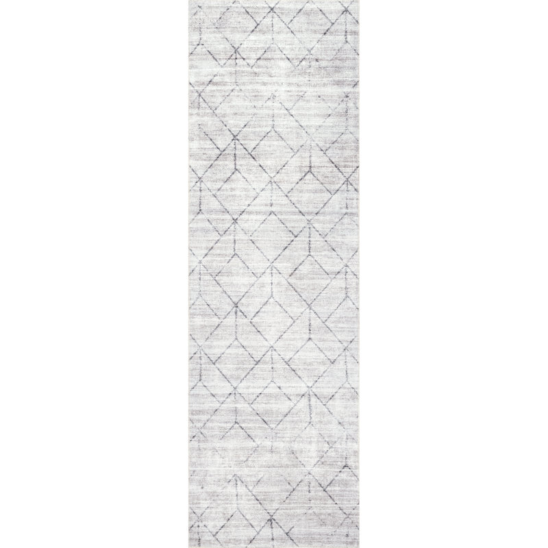 Geometric Area Rug, Runner 76 x 244cm