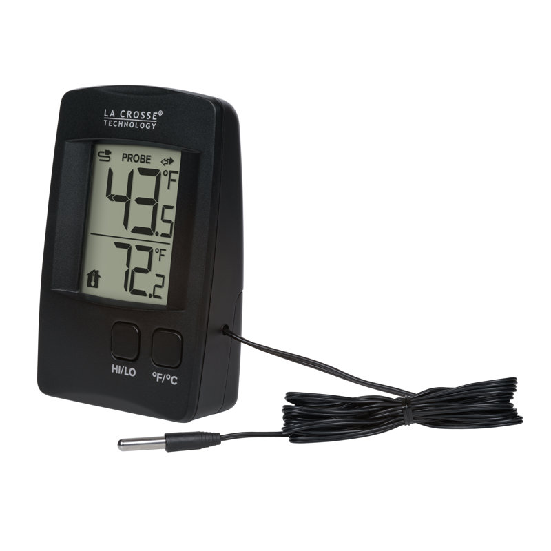 Thermomètre numérique à pile avec sonde câblée La Crosse Technology 314-1410