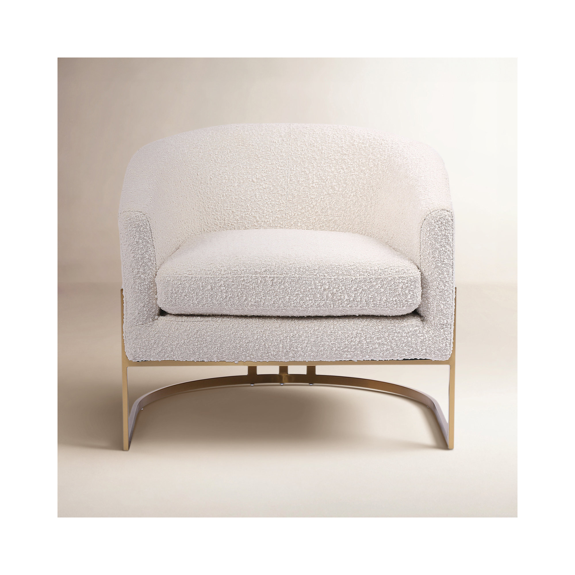 Salzburg Upholstered Barrel Chair, Knoll Natural Polyester Blend