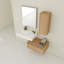 Meuble-lavabo de salle de bain avec lavabo en résine et armoire d'appoint - look moderne pour salle de bain 30 po