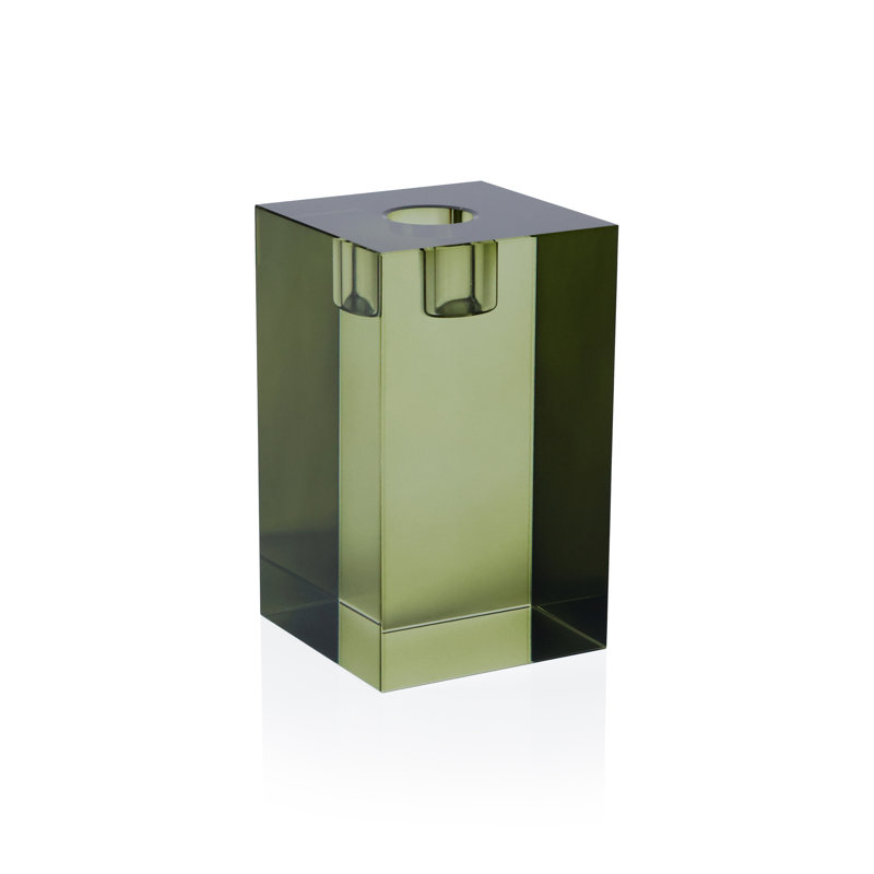 Porte-bougie Romy, Colonne carrée, Vert