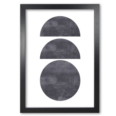 Abstract Scratched Texture Circles - Print