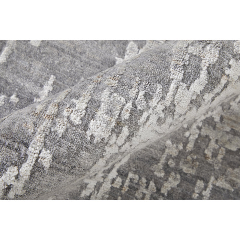 Eastfield Abstract Area Rug in Gray, Rectangle 4' x 6'