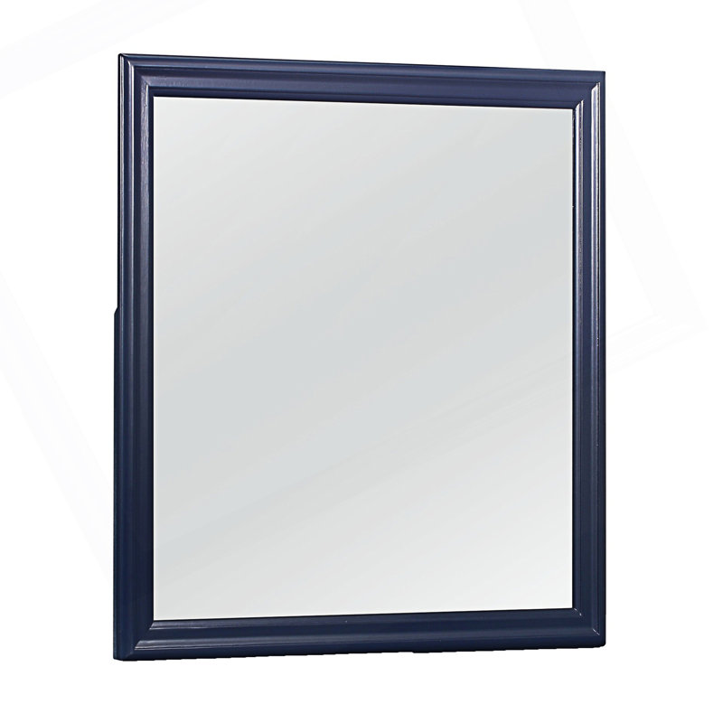 Miroir en verre trempé avec cadre en bois élégant