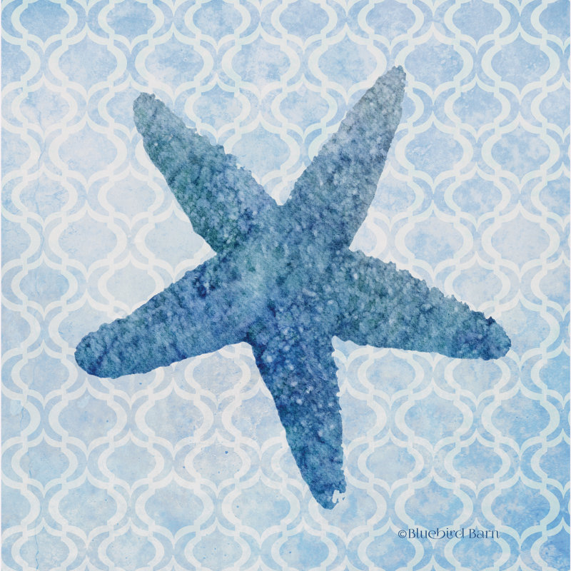 Étoile de mer par Bluebird Barn - impression, H 12 po x l 12 po, Toile tendue