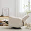 Fauteuil inclinable à bascule pivotant à oreilles de 29,5 po de largeur, fauteuil inclinable berçant et oscillant, fauteuil à bascule pour chambre à coucher, lin-1674313517