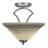 Zilo Semi-Flush 2-Bulbs Shown In Dark Granite Finish With 12" Cayenne Linen Glass-32415729-32415728