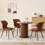 Table de salle à manger ronde pour 2, petite table de cuisine à piédestal moderne, peu encombrante, pour le salon de salle à manger 31,5 po-1152944488-1152944490