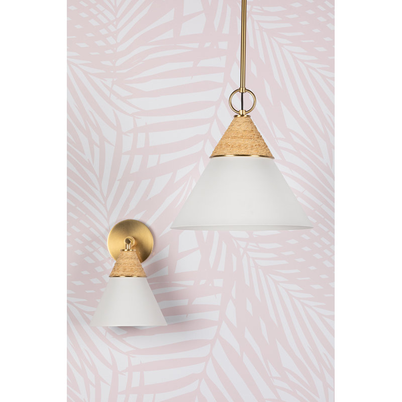 MICA 1 LIGHT PENDANT, 16.5" H x 13" W x 13" D