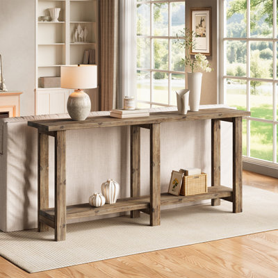 Console en bois massif de 70,9 po de largeur