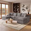 Canapé modulaire en U 118,1 po, canapé modulaire en chenille avec ressorts ensachés, sièges rembourrés à assise profonde modernes pour le salon, pas de rouleau de montage-513539445-513539451-513539453