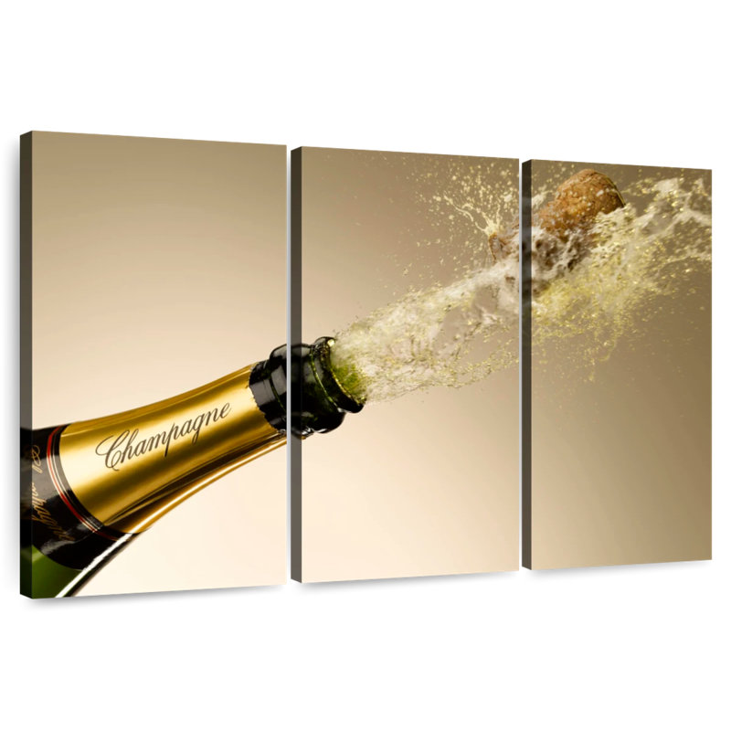Yarlin Champagne Cork Pop, 48" H x 74" W