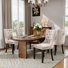 Modern Velvet Tufted Solid Wood Kitchen Chairs Upholstered Dining Chairs Set of 4