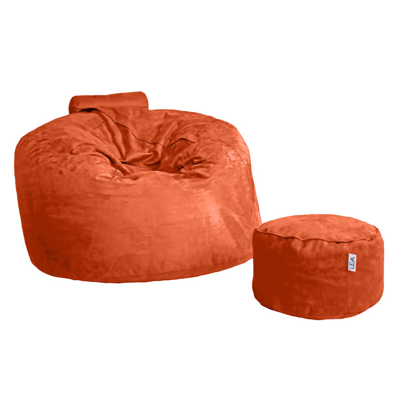 Microfiber / Microsuede Classic Bean Bag, Orange