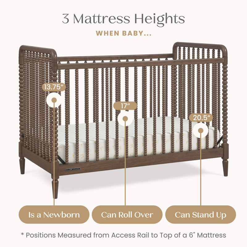 Saint 4-in-1 Convertible Crib, Teak Brown, Crib
