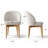 Upholstered Barrel Dining Chair With Solid Wood Legs-81979818