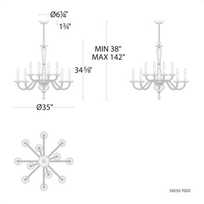 12 - Light Classic / Traditional Chandelier