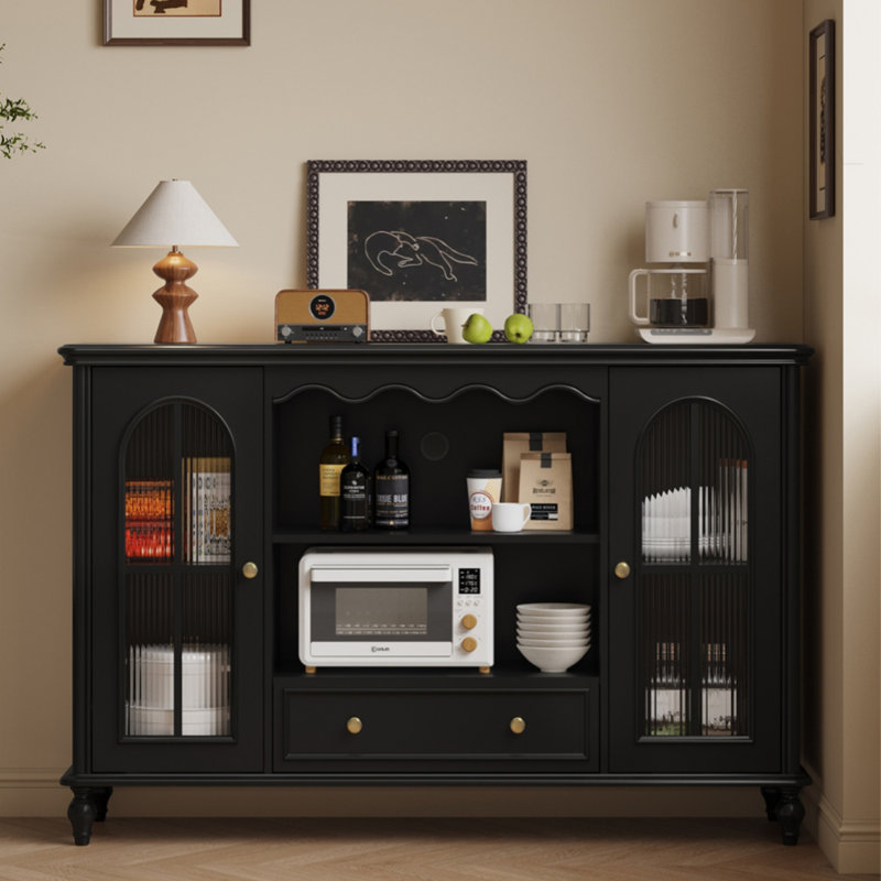 Buffet de cuisine noir