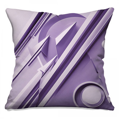 Purple Geometric Shapes Double Sided Throw Pillows