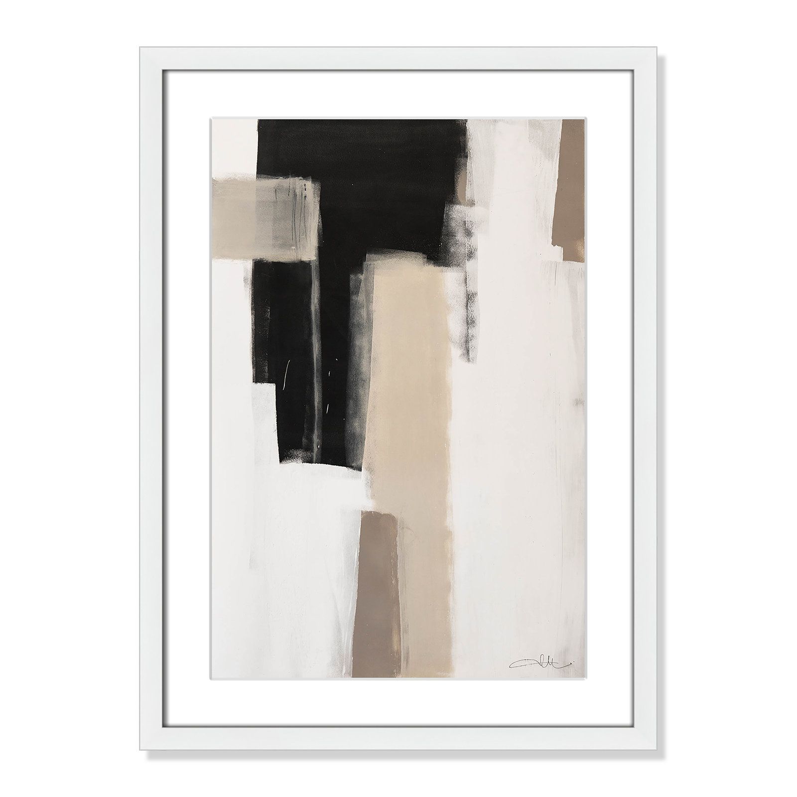 Calvin "Earth Scapes I" Print, 23" H x 17" W x 1.25" D, White Single Picture Frame, Yes