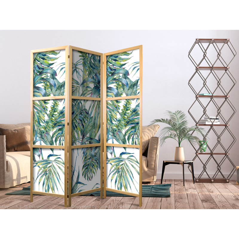 135cm W x 171cm H 3 - Panel Solid Wood Folding Room Divider