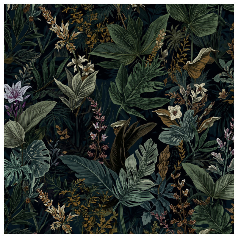 Couvre-lit matelassé à motif de feuillage tropical toutes tailles, Très grand lit