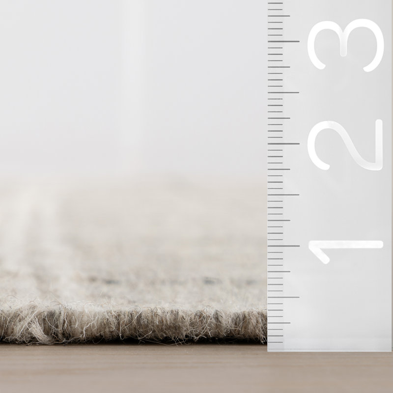 Nate Berkus Downing Plaid Wool Cozy Area Rug, Rectangle 6' x 9'