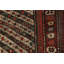 Tapis de couloir rouge en laine noué à la main 3 pi 5 po x 9 pi 8 po rouge du 19e siècle