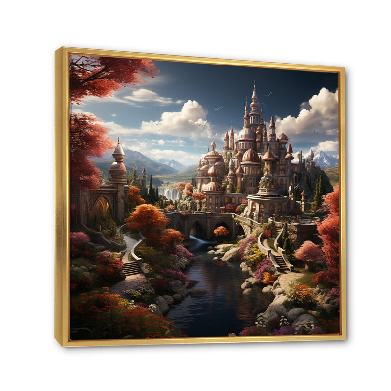 Fantasy Fantasy Realms Follow - impression, H 30 po x l 30 po x P 1 po, Cadre flottant doré