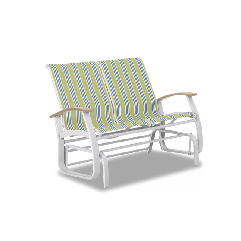 Belle Isle Outdoor Glider, Skip, Desert P60, Gloss White