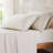 Pleat Cotton Sheets French Oak 4 Piece Set King-116543526-116543529