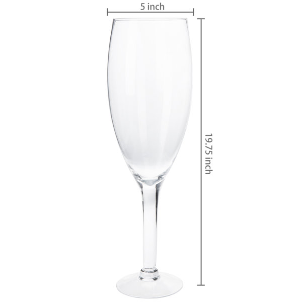 20 Inch Decor Giant Clear Wine Glass/ Novelty Stemware/ Champagne Magnum  Chiller