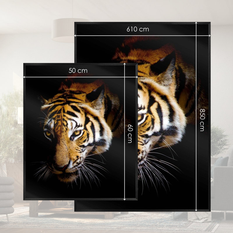 Single Picture Frame LED Illuminated Wall Art Wall Art on Glass / Aluminium, 60cm H x 50cm W
