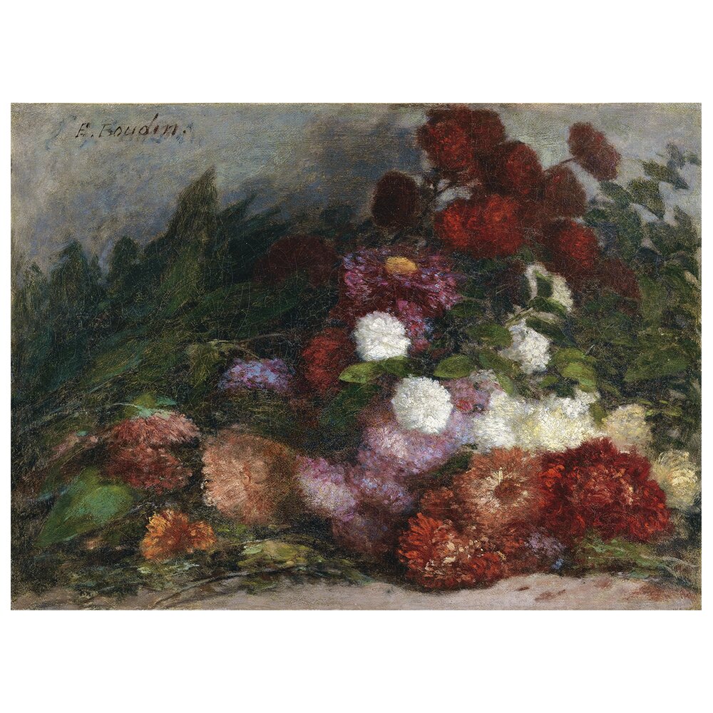 Gerahmtes Leinwandbild Jeté De Fleurs von Eugène Boudin