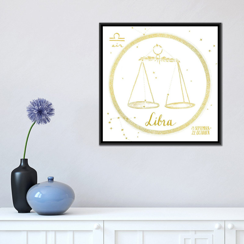 Night Sky Series: Balance sur toile tendue, H 18 po x l 18 po x P 1,5 po, Toile avec cadre noir, Pas de tapis