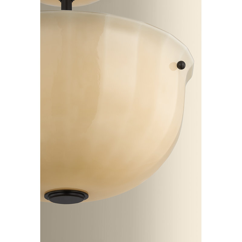 Nevins Semi Flush, Distressed Bronze