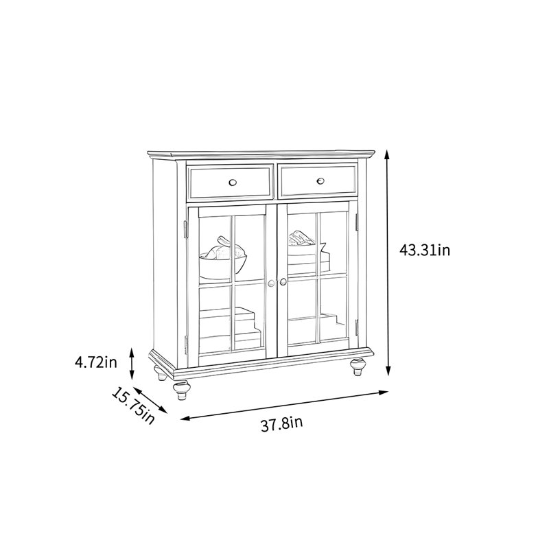 Armoire de rangement en verre