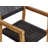 102" French X Reclaimed Teak Indoor Outdoor Dining Table Set With Rope Teak Armchairs-1512000676