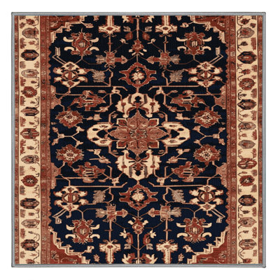 Machine Washable Persian Brown Area Rug