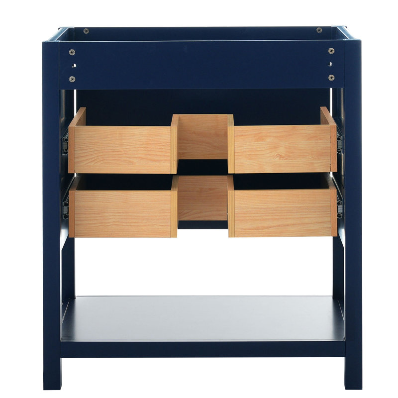 [Cabinet seulement] Meuble-lavabo (lavabo non inclus), Bleu