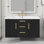Meuble-lavabo mural 36 po avec lavabo, meuble-lavabo mural 36 po avec 2 portes et 2 tiroirs, meuble-lavabo flottant avec ligne décorative