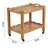Nightstand End Table with Lockable Wheels and Removable Tray