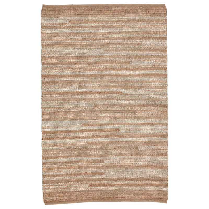 Kismet Hand-Knotted New Age 8' x 10' Jute Area Rug in Beige/Cream/Tan, Rectangle 10' x 14'