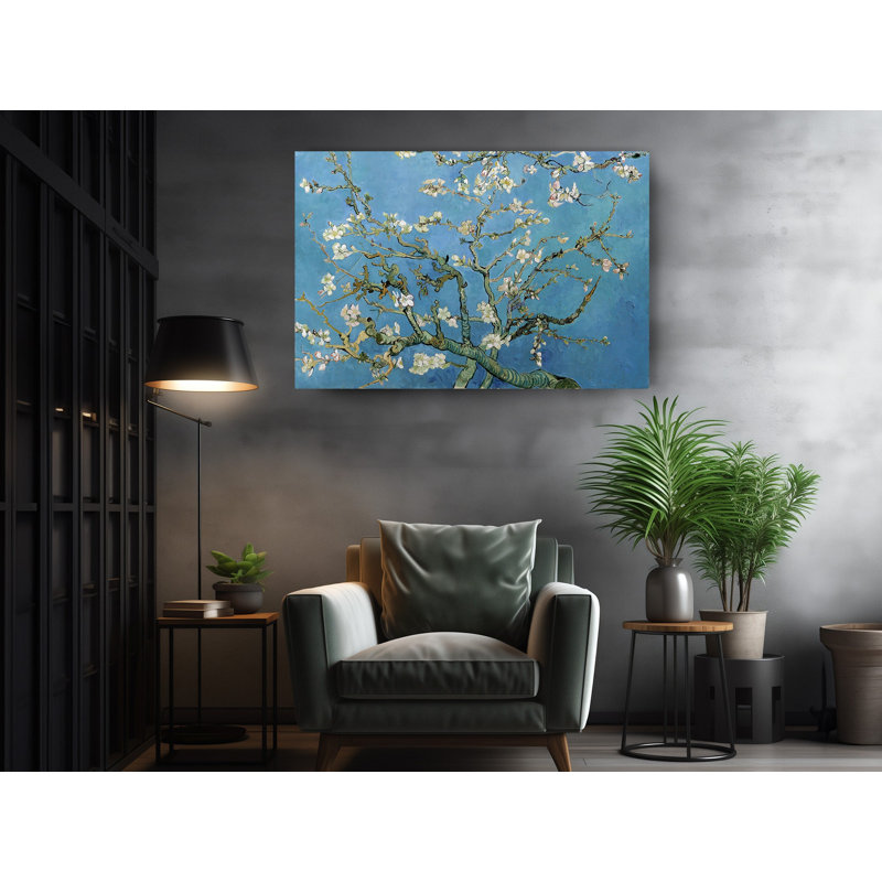 Reproduction d'art sur toile, "Almond Blossoms 1888" par Vincent Van Gogh, H 20 po x l 30 po
