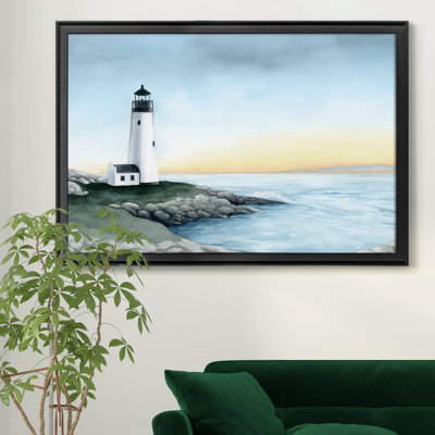 Phare de la baie I - cadre photo, reproduction d'art sur toile