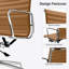 Chaise de salle de conférence pivotante en cuir véritable pleine fleur, dossier mi-haut, accoudoirs et structure en aluminium, avec dossier mi-haut et accoudoirs.-133427572-133427575