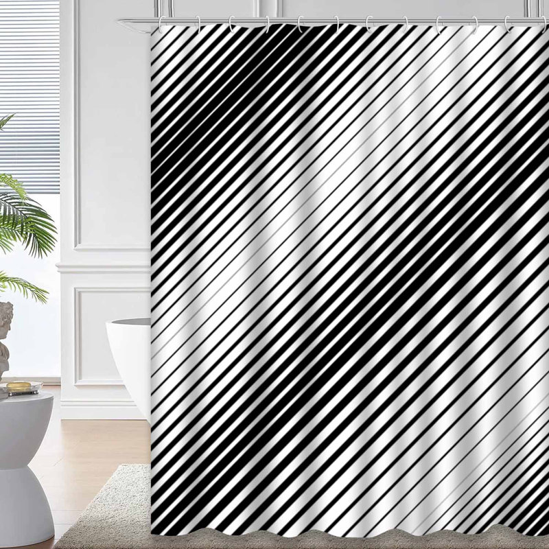 Rideau de douche Diangle Lines, L 72 po x l 78 po