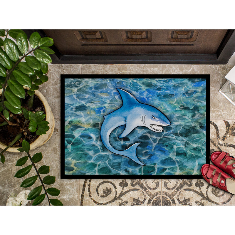 Tapis de porte extérieur anti-dérapant shark, L 27 po x L 18 po 