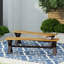  Ensemble de 2 bancs d'extérieur en bois d'acacia, de patio ou de jardin avec pieds en X robustes
